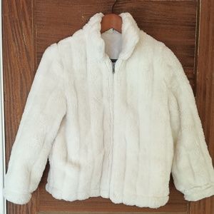 Hart St. Vintage White Faux Fur Jacket